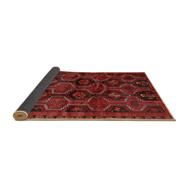 Tapis rouge à motif sud-ouest, Rond 5 pi