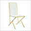 Chaise de salle à manger en métal doré à pieds en métal doré - ensemble de 4-129041856-129041855-129041859