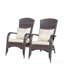 Chaise de patio avec coussins (coussin beige)