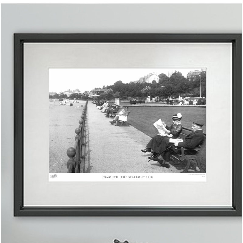 Exmouth, The Seafront 1918 - Single Picture Frame Print, 28cm H x 36cm W x 2.3cm D