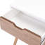 Table de chevet moderne avec 2 tiroirs, pieds en bois massif, rangement pour table de chevet, rangement-555252249