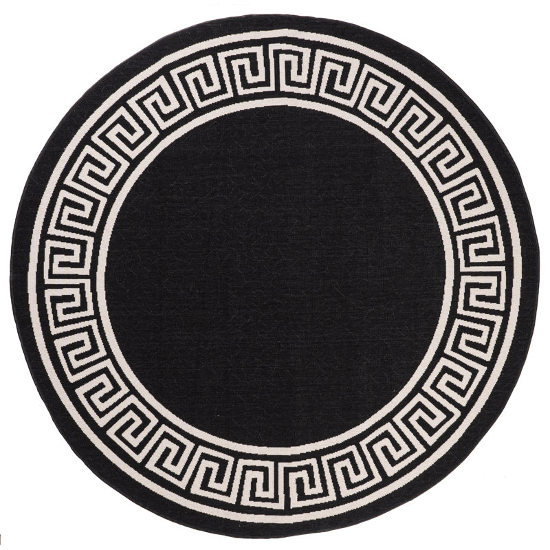 Tapis noir Schonbrunn, Rond 5 pi 2 po