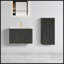 Meuble-lavabo flottant rayé noir et brossé Etna de 24 pouces avec lavabo intégré en céramique, design moderne et élégant-1300003534-1300003535