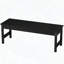 Banc de jardin extérieur en PEHD (noir)
