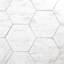 Carrelage mural de cuisine et de salle de bain hexagonal grand format en verre à aspect droit 8 po x 8 po Nature