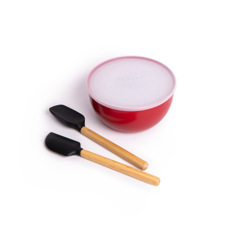 6pc Kitchen Set with 2x Spatulas and 4x Nesting Meal Prep Bowls with Lids