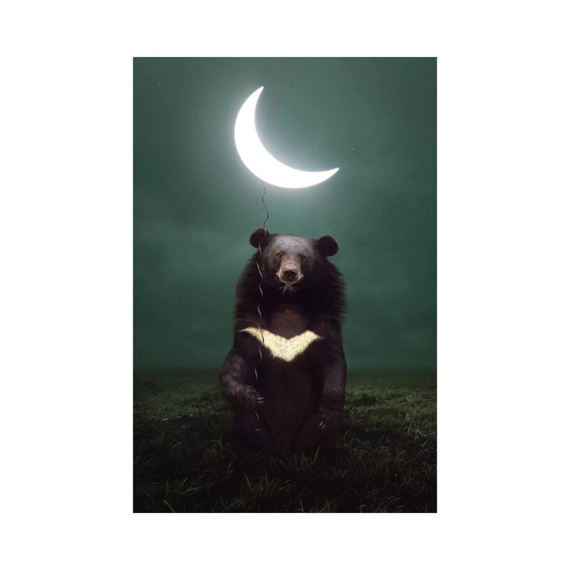My Light Moon Bear by Soaring Anchor Designs - Wrapped Canvas Print, 101.6 cm H x 66.04 cm W x 1.91 cm D