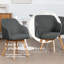Swivel Linen Modern Upholstered Back Dining & Side Chair-1055869298