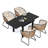 Warran 4 - Person Aluminum Extendable Outdoor Dining Set with Removable Cushions-106913427-106913527