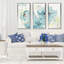 «Nature Inspired In Blue», peinture sur toile flottante 3 pièces-72214879