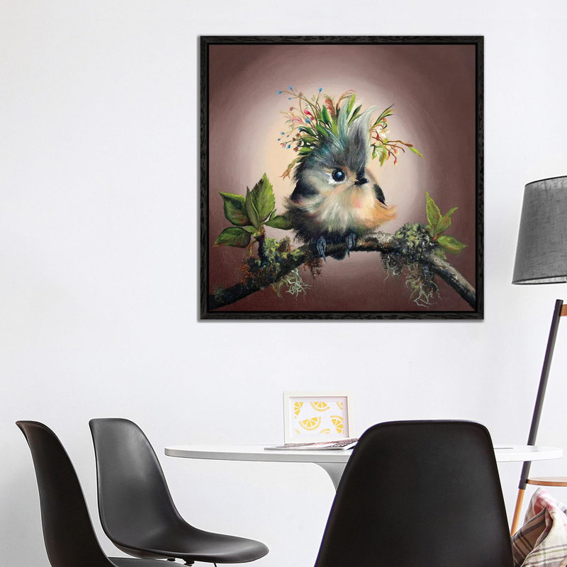 Spike 1 Piece Wall Art on Canvas, 93.98 cm H x 93.98 cm W, Black Framed