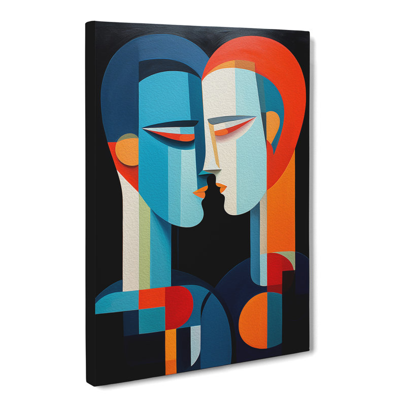 Two Men In Love Orphism - Wrapped Canvas, 76cm H x 50cm W x 3cm D