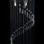 Ceiling Lamp with Crystal Beads Silver Spiral G9