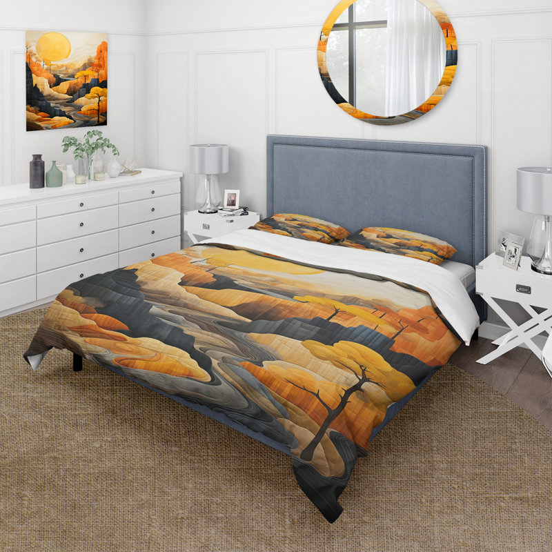 Ensemble de housse de couette Bold Landscape Canyon Desert, Housse de couette très grand et 2 très grandes t