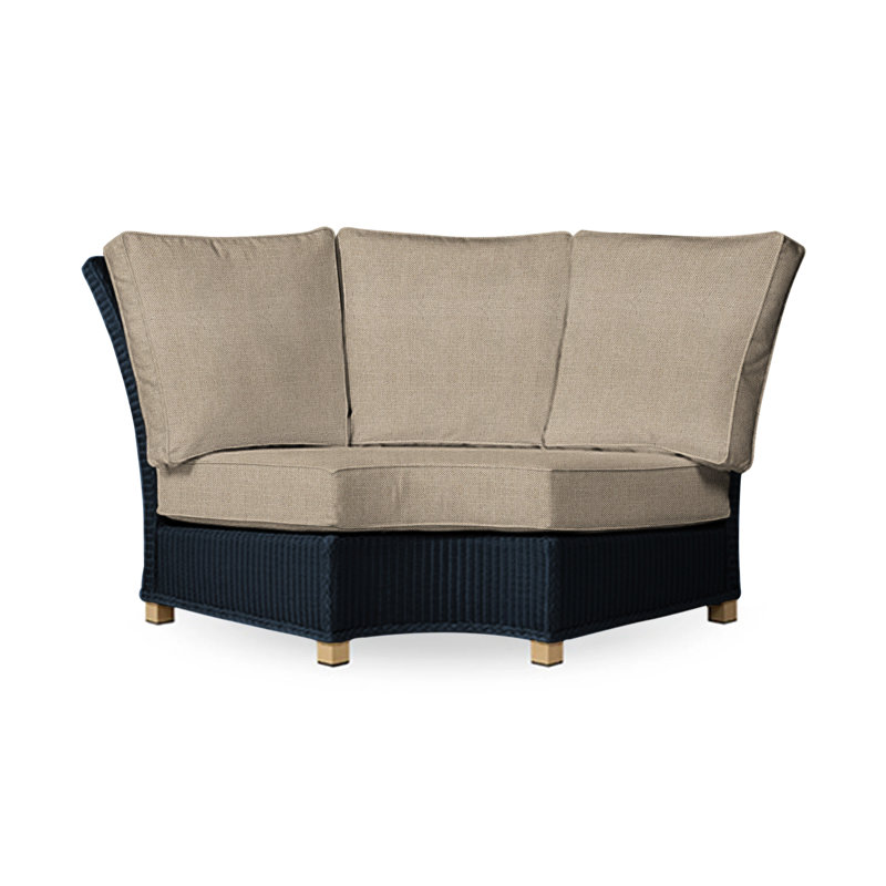 Hamptons Outdoor Corner Wedge Lounge Chair, Cottage Pepper, Ebony