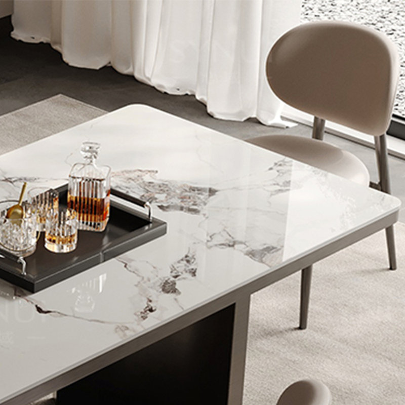 Adalinda Metal Base Dining Table, 29.5"H x 78.7"L x 35.4"W