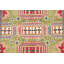 Tapis vert/rouge en laine vert 3 pi 4 po x 4 pi 10 po one-of-kind à la main noué la Cimarron