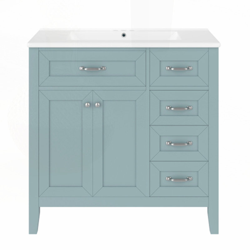 Meuble-lavabo 36 po avec lavabo, Vert