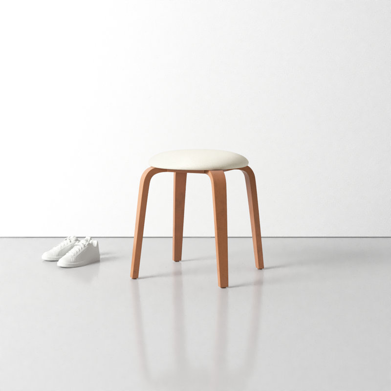 Navid Stackable Accent Stool, Walnut
