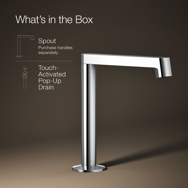 Components™ Bathroom Sink Spout with Row Design, Polished Chrome
