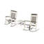 Ensemble de 3 chaises berçantes d'extérieur