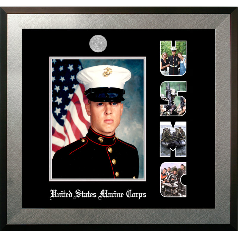 Marine Portrait Honours Picture Frame, Black/Grey