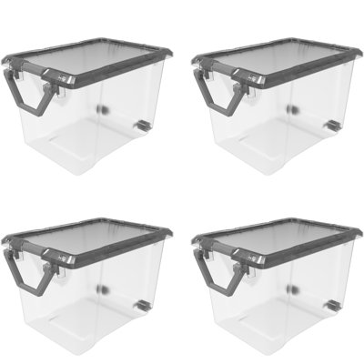 Wayfair Basics Wheeled Latched Tote 32 Gal