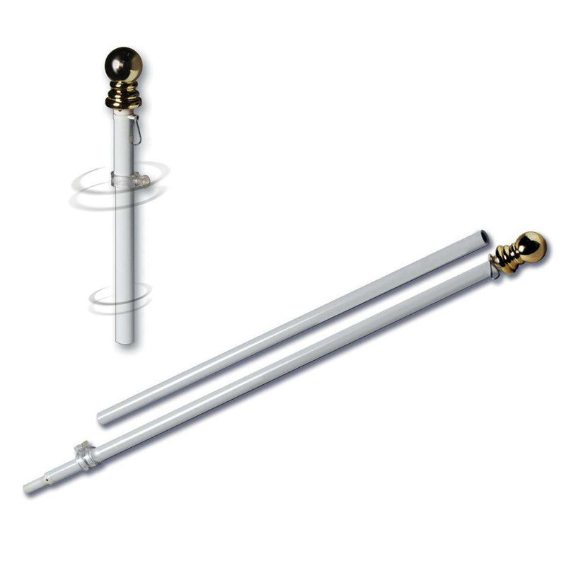 Mât filigrane de pomme blanche, H 84 po x l 1 po x P 84 po