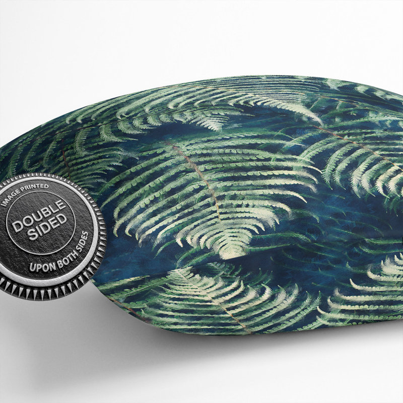 Fern Leaves Vol.1 Painting Floral Square Throw Cushion, 55cm H x 55cm W x 20cm D
