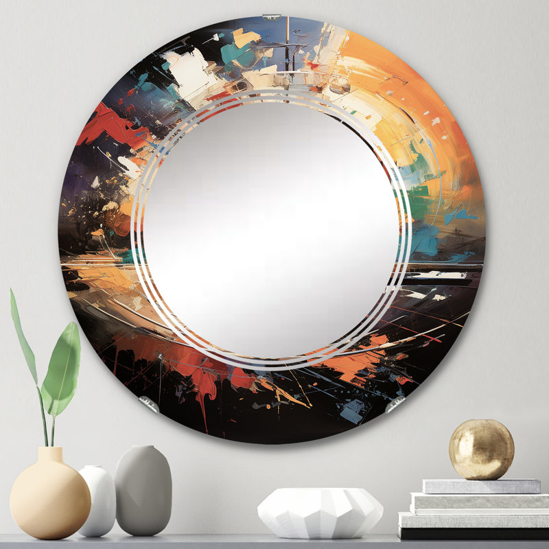 Welbie - Miroir mural moderne rond, 24 po x 24 po