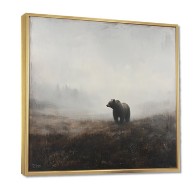 Gennieve Bear In The Foggy Valley - Bear Wall Art