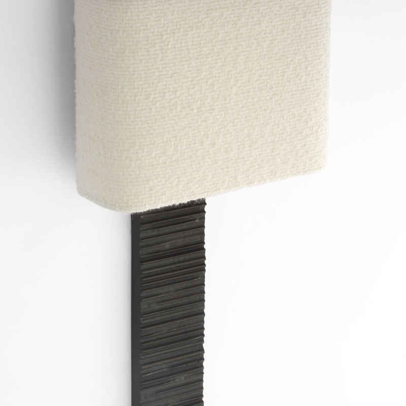 Anne-Marie Barton Fumar 23" Tail Sconce with Bouclé Shade, Ridged Carbon