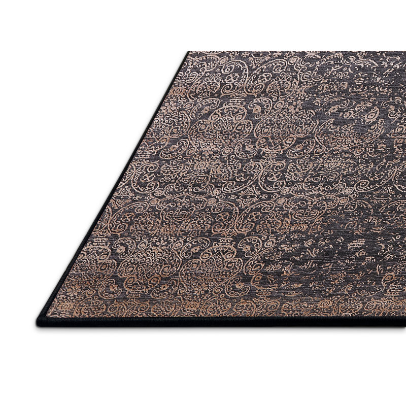 Tapis à motif floral brun, Rectangle 2 pi x 4 pi