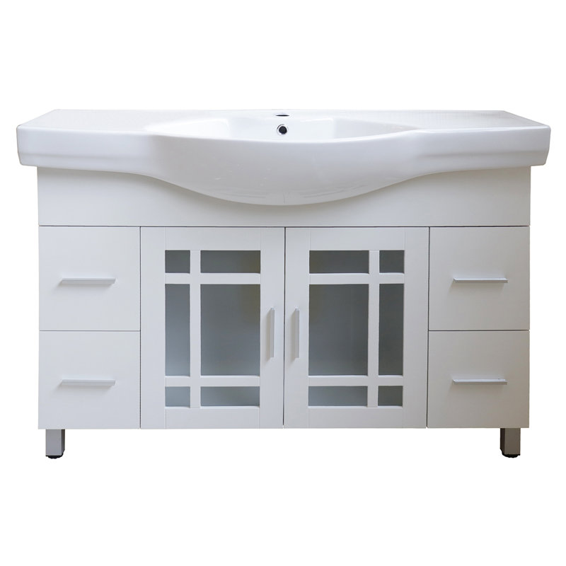Ensemble de meuble-lavabo simple 48 po Locksly, Blanc