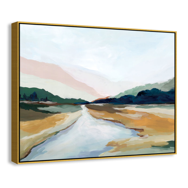 «Hope Creek Print» par Isabelle Z, Or, H 37,5 po x l 49,5 po