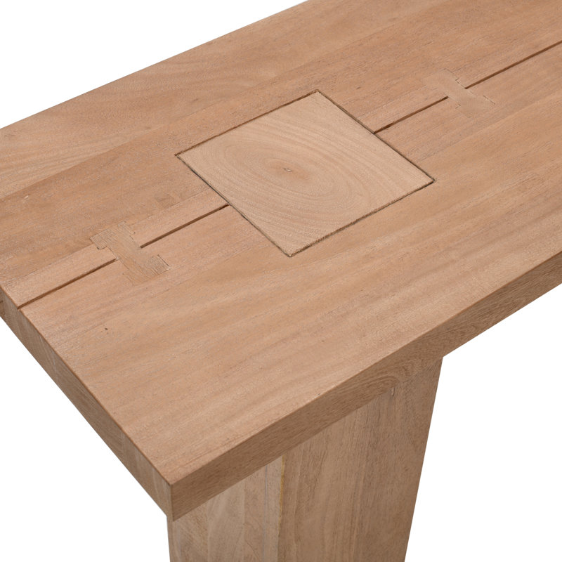 Canapé console à double piédestal en bois massif 58 po Jayveion