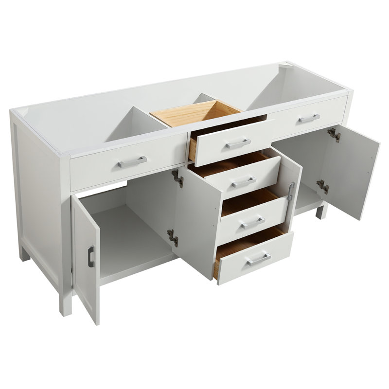 Base de meuble-lavabo double Petrel, Blanc
