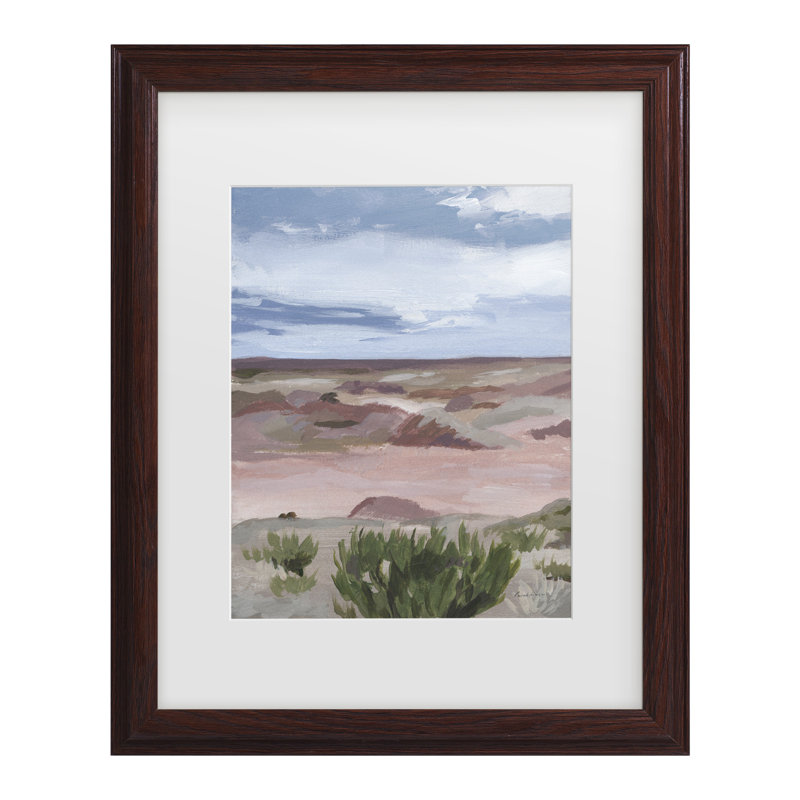 «Pamela Munger Forest Petrified Forest Matted», art encadré, H 13,75 po x l 16,75 po, Cadre noyer