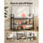 Hall Tree, 72 in Coat Rack with Shoe Bench, Freestanding 2-Tier Shoe Rack Storage Organizer with Hooks, Hanging Rod and Wire Shelf, Steel Frame Entrance Coat Holder for Entry, Bedroom, Closet