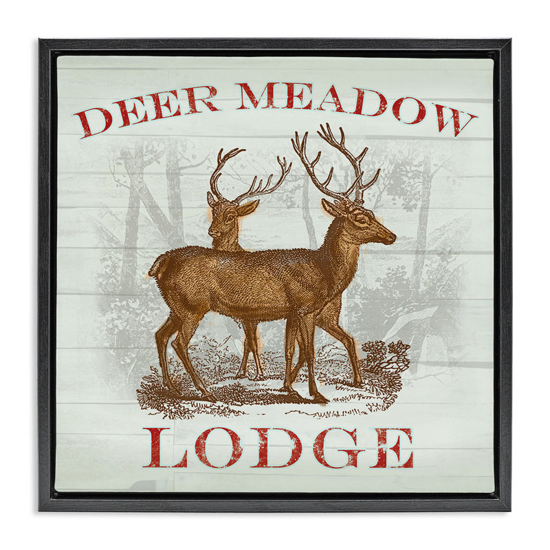 Cadre flottant Deer Meadow Lodge, design par Lula Bijoux & co., Cadre flottant noir de jais, H 18 po x l 18 po