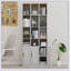 Grande armoire de rangement 72 pouces avec 6 tablettes à 6 niveaux, 1 porte et 2 tablettes réglables pour une organisation et une utilisation efficaces de l'espace