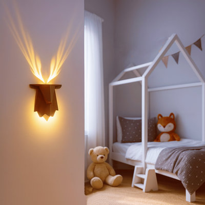 Lampe murale Elk, idéale pour les chambres à coucher, les salons, les couloirs, les chambres d'enfants, brun