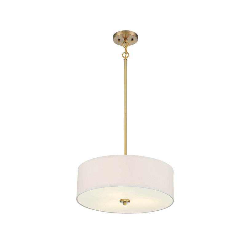 Luminaire en laiton chaud à 3 lumières Meridian Millom, Laiton naturel