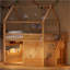 Lit maison en bois avec tablette DEL intégrée-1649280322