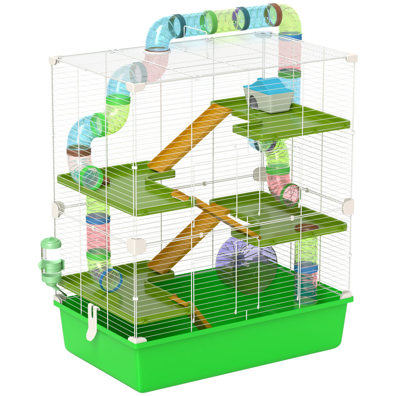 Hamster Cage with Exercise, Green