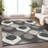Premium Machine Washable Lisse Gray Rug-1046813335