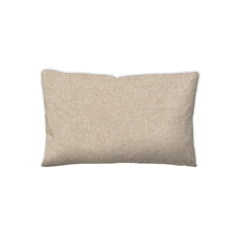 Flannel Flanell Pillow Case, 40 x 80 cm, Beige