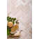 11.9" X 12.8" Herringbone Polished Marble Mosaic Tile
