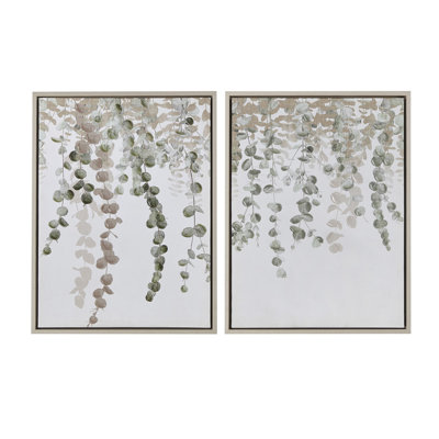 Art mural en eucalyptus pour la chambre à coucher - crée une atmosphère relaxante, une pièce de décoration intérieure qui transforme instantanément votre espace