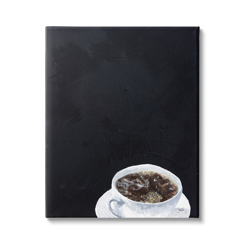 «Contemporary Coffee Cup Saucer Breakfast Kitchen Drink» par Stacy Gresell - Peinture, H 30 po x l 24 po x P 1,5 po